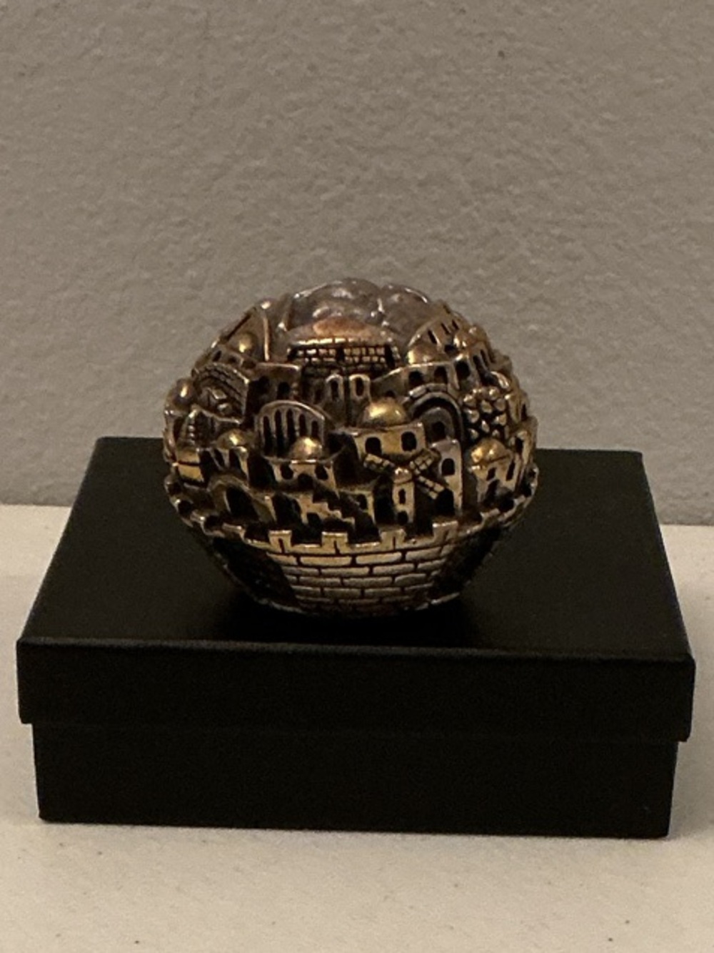 Authenticated Sam Philipe “Jerusalem 3000” .925 Sterling Silver Globe